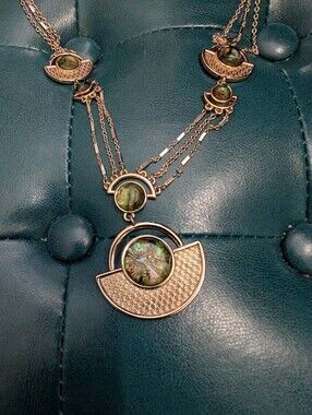 Chloe + Isabel Gold-Tone Necklace with Iridescent Green Abalone Accents